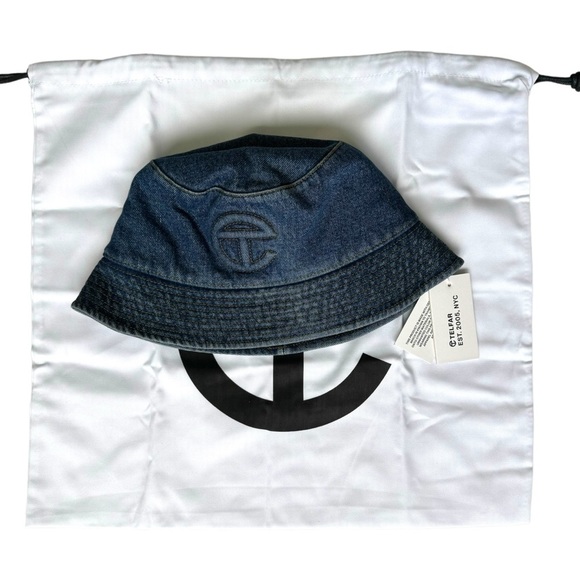 Telfar Denim Bucket Hat Blue S/M NWB - Picture 2 of 8